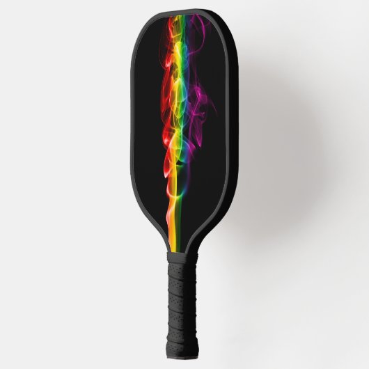 滑りやすいジョーの煙は鮮やかな虹色祝だ ピックルボールラケット (左)