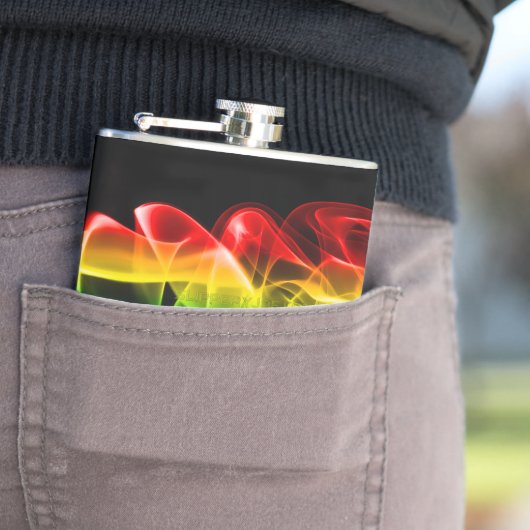 滑りやすいジョーの煙は鮮やかな虹色祝だ フラスク (インサイチュ)