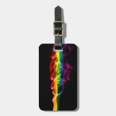 滑りやすいジョーの煙は鮮やかな虹色祝だ ラゲッジタグ (正面縦)