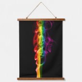 滑りやすいジョーの煙は鮮やかな虹色祝だ 吊り下げ型タペストリー (正面)