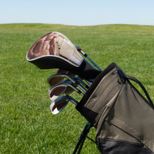 滑りやすいジョーの男の六パックのシャツなしのセクシーな筋肉 ゴルフヘッドカバー