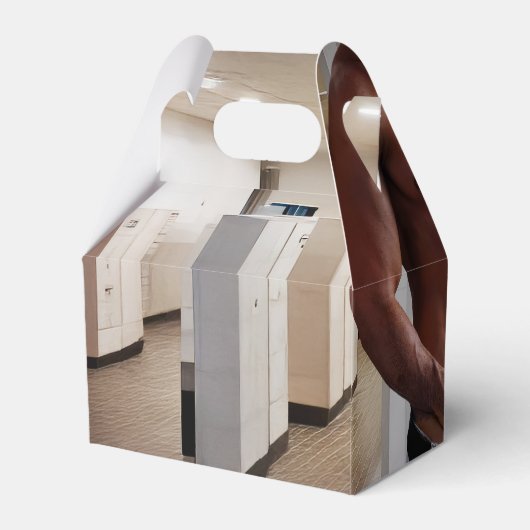 滑りやすいジョーの男の六パックのシャツなしのセクシーな筋肉 フェイバーボックス (裏面サイド)