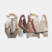 滑りやすいジョーの男の六パックのシャツなしのセクシーな筋肉 フェイバーボックス (折り畳みなし)