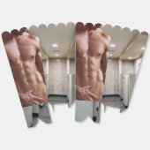 滑りやすいジョーの男の六パックのシャツなしのセクシーな筋肉 フェイバーボックス (見開き)