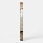 滑りやすいジョーの男の六パックのシャツなしのセクシーな筋肉 iPhoneケース (左側面)