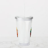 滑りやすいジョーの眩しい虹のカップケーキが渦巻いた アクリルタンブラー (右)