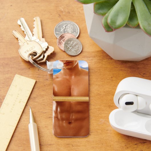 滑りやすいジョーの筋肉質な男のシルクのない胸6パック キーホルダー (デスク)