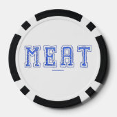 滑りやすいジョーの肉鮮やかの大きなはっきりした青い文字 ポーカーチップ (裏面)