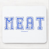 滑りやすいジョーの肉鮮やかの大きなはっきりした青い文字 マウスパッド (正面)