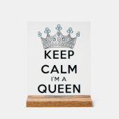 滑りやすいジョー保の穏やかな女王王室の王冠の宝石 アクリルサイン (正面)