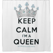 滑りやすいジョー保の穏やかな女王王室の王冠の宝石 シャワーカーテン (正面)