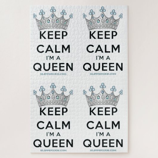 滑りやすいジョー保の穏やかな女王王室の王冠の宝石 ジグソーパズル (縦)