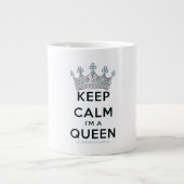 滑りやすいジョー保の穏やかな女王王室の王冠の宝石 ジャンボコーヒーマグカップ (正面)