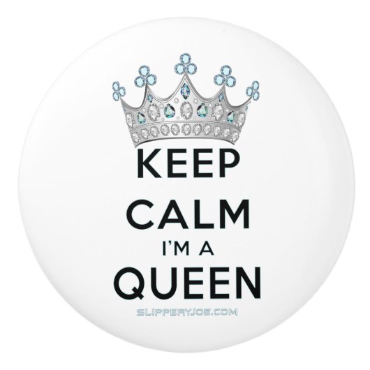 滑りやすいジョー保の穏やかな女王王室の王冠の宝石 セラミックノブ (正面)