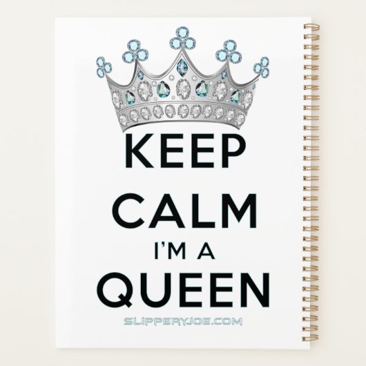 滑りやすいジョー保の穏やかな女王王室の王冠の宝石 プランナー手帳 (裏面)