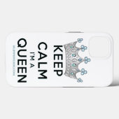 滑りやすいジョー保の穏やかな女王王室の王冠の宝石 Case-Mate iPhoneケース (裏面 (横))