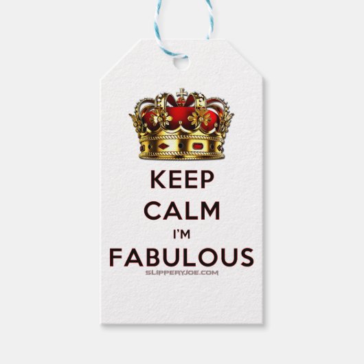 滑りやすいジョー保の穏やかな素晴らしい王冠 ギフトタグ (正面)