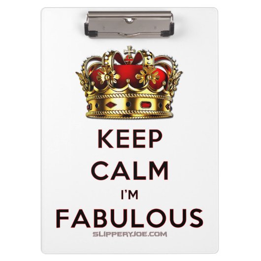 滑りやすいジョー保の穏やかな素晴らしい王冠 クリップボード (正面)