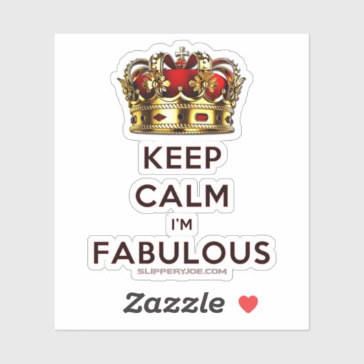 滑りやすいジョー保の穏やかな素晴らしい王冠 シール (シート)