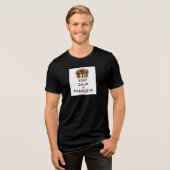滑りやすいジョー保の穏やかな素晴らしい王冠 トライブレンドTシャツ (正面全面)