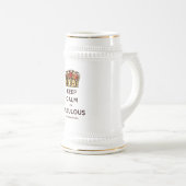 滑りやすいジョー保の穏やかな素晴らしい王冠 ビールジョッキ (正面右)