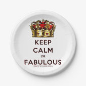 滑りやすいジョー保の穏やかな素晴らしい王冠 ペーパープレート (正面)