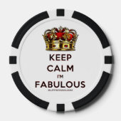 滑りやすいジョー保の穏やかな素晴らしい王冠 ポーカーチップ (正面)