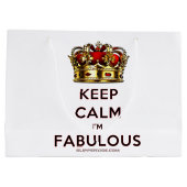 滑りやすいジョー保の穏やかな素晴らしい王冠 ラージペーパーバッグ (裏面)