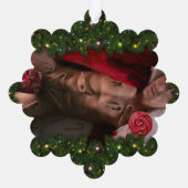 滑りやすいジョー男性の胸6パック胃むき出しの胴体 オーナメントカード (裏面)