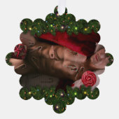 滑りやすいジョー男性の胸6パック胃むき出しの胴体 オーナメントカード (正面)