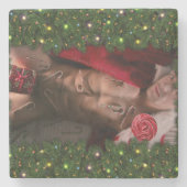 滑りやすいジョー男性の胸6パック胃むき出しの胴体 ストーンコースター (正面)