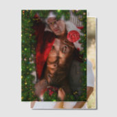 滑りやすいジョー男性の胸6パック胃むき出しの胴体 ベラム紙招待状 (オフセット (カップル))