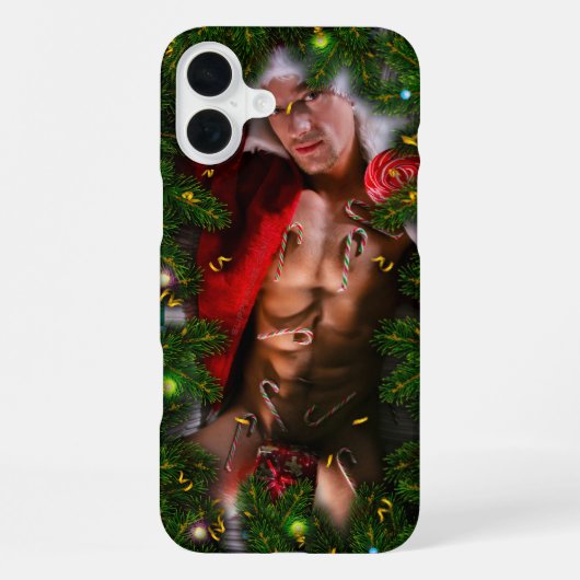 滑りやすいジョー男性の胸6パック胃むき出しの胴体 iPhoneケース (裏面)