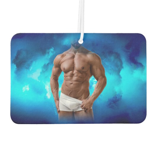 滑りやすいジョー芸術的のマ男らしン・ゲイプライドのGIF カーエアーフレッシュナー (裏面)