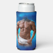 滑りやすいジョー芸術的のマ男らしン・ゲイプライドのGIF スリム缶クーラー (Seltzer裏面)