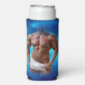 滑りやすいジョー芸術的のマ男らしン・ゲイプライドのGIF スリム缶クーラー (Seltzer正面)