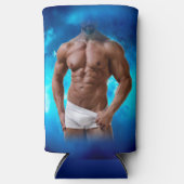 滑りやすいジョー芸術的のマ男らしン・ゲイプライドのGIF スリム缶クーラー (正面)