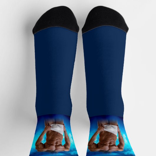 滑りやすいジョー芸術的のマ男らしン・ゲイプライドのGIF ソックス (上部)