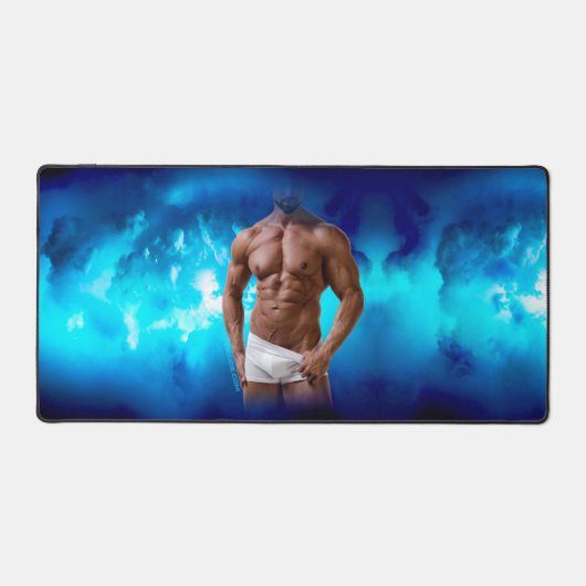 滑りやすいジョー芸術的のマ男らしン・ゲイプライドのGIF デスクマット (正面)