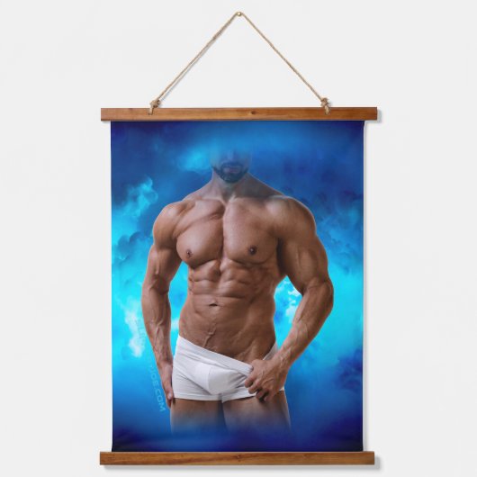 滑りやすいジョー芸術的のマ男らしン・ゲイプライドのGIF 吊り下げ型タペストリー (正面)