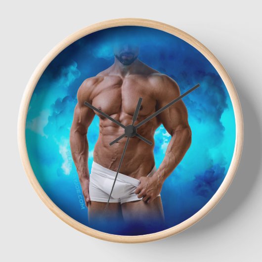 滑りやすいジョー芸術的のマ男らしン・ゲイプライドのGIF 壁時計 (正面)