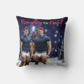 滑りやすいジョー飾の雪に覆われたクリスマスツリー クッション (正面)