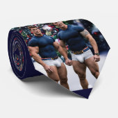 滑りやすいジョー飾の雪に覆われたクリスマスツリー ネクタイ (ロール)