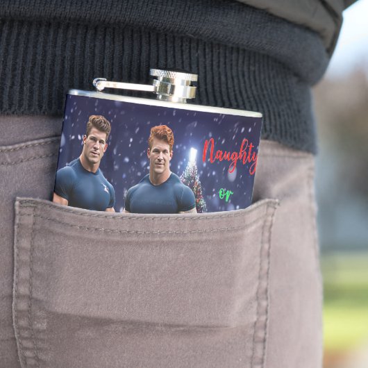 滑りやすいジョー飾の雪に覆われたクリスマスツリー フラスク (インサイチュ)