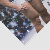 滑りやすいジョー飾の雪に覆われたクリスマスツリー 薄葉紙 (詳細)