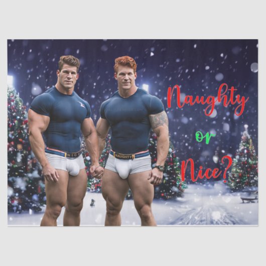 滑りやすいジョー飾の雪に覆われたクリスマスツリー 薄葉紙 (正面)