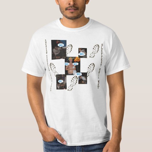 滑り易い時ぬれたシンプルT Tシャツ (正面)