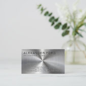 滑り止めプロフェッショナル放射状メタリックルック 名刺 (スタンド正面)