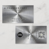 滑り止めプロフェッショナル放射状メタリックルック 名刺 (正面/裏面)