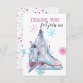 「滑り込む」誕生日パーティーありがとう サンキューカード (正面/裏面)